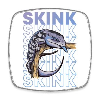 Blue Tongue Skink Propriétaire Retro 80's Style - Magnet carré - blanc - Devant
