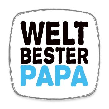 Weltbester Papa - Viereckiger Kühlschrankmagnet - Weiß - Vorne