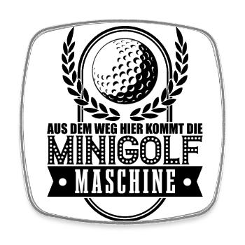 Minigolf Maschine Sport Mannschaft Verein - Viereckiger Kühlschrankmagnet - Weiß - Vorne