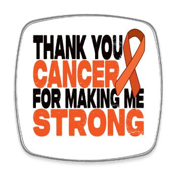 Thank You Cancer For Making Me Strong - Square fridge magnet - white - Front