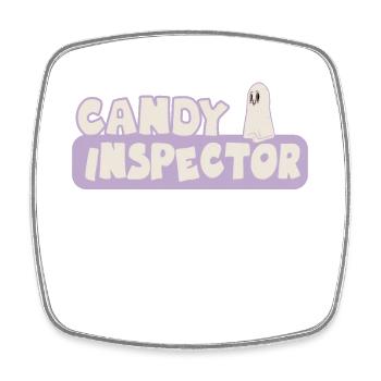 Candy Inspector Drôle de fête d’Halloween - Magnet carré - blanc - Devant