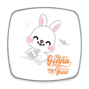 THIS GONNA BE MY YEAR - Square fridge magnet - white - Front