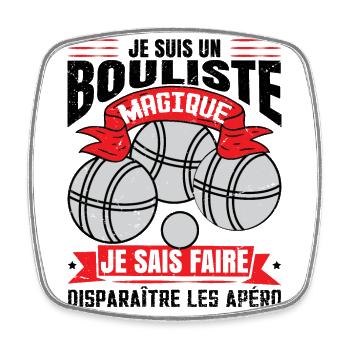 Je Suis Un Bouliste Magique - Magnet carré - blanc - Devant