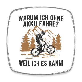 Fahrrad Radsport Mountainbike - Viereckiger Kühlschrankmagnet - Weiß - Vorne