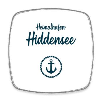Heimathafen Hiddensee Segeln Küste - Viereckiger Kühlschrankmagnet - Weiß - Vorne
