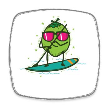 Coconut in SUP Stand up Paddling - Square fridge magnet - white - Front