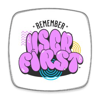 Funny UI/UX User Experience UX Designer - Square fridge magnet - white - Front