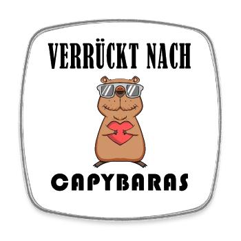 Capybara Wasserschwein Capybaras - Viereckiger Kühlschrankmagnet - Weiß - Vorne