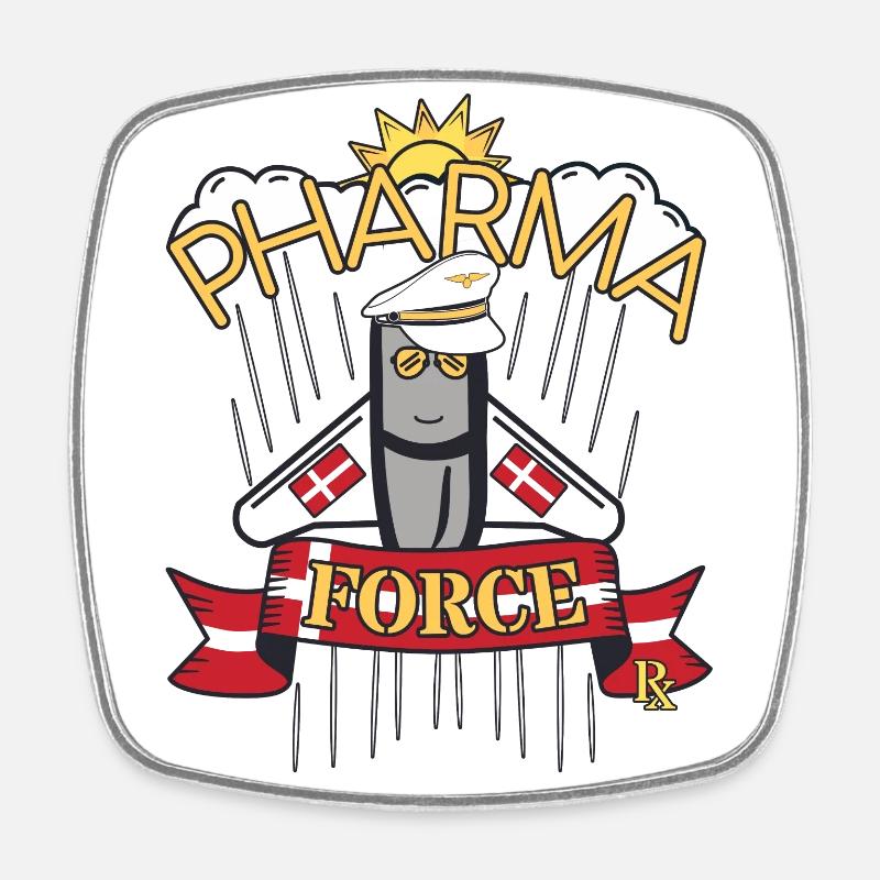 Pharmacie Danemark Pharma Force - Magnet carré - blanc