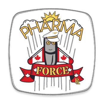 Pharmacy Canada Pharma Force - Square fridge magnet - white - Front