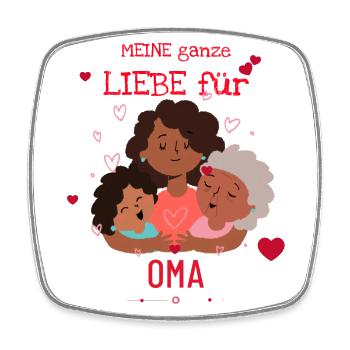 Meine Ganze Liebe Für Oma - Viereckiger Kühlschrankmagnet - Weiß - Vorne
