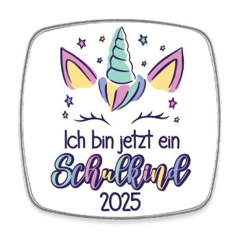Ich Bin Jetzt Ein Schulkind - Viereckiger Kühlschrankmagnet - Weiß - Vorne