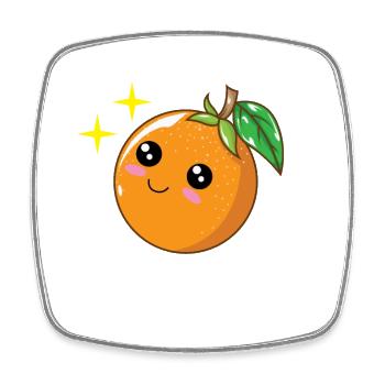 Mandarine Orange - Viereckiger Kühlschrankmagnet - Weiß - Vorne