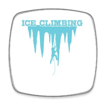Ice Climbing Extremsport Eisklettern - Viereckiger Kühlschrankmagnet - Weiß - Vorne