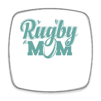 Rugby Mom Football Sport Player Fans - Square fridge magnet - white - Front