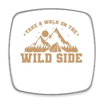 Take a Walk on The Wild Side Survival - Square fridge magnet - white - Front