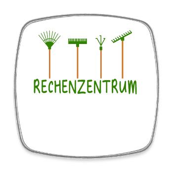 Rechenzentrum Informatik Garten Rechen - Viereckiger Kühlschrankmagnet - Weiß - Vorne