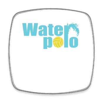 Water Polo Sport Wasserball Wasserbecken - Viereckiger Kühlschrankmagnet - Weiß - Vorne