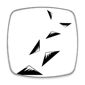 Mountains Symbol - Square fridge magnet - white - Front