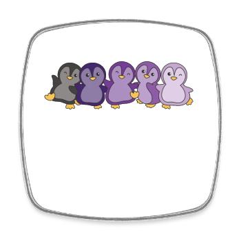 Enbian Flag Pride LGBTQ süße Pinguin - Viereckiger Kühlschrankmagnet - Weiß - Vorne