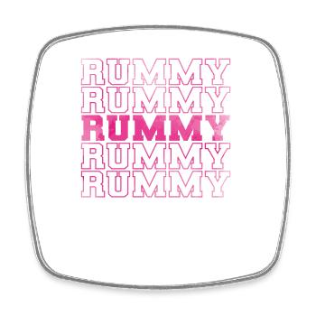 Rummy Playing Cards Hobby Romme Card Game - Square fridge magnet - white - Front