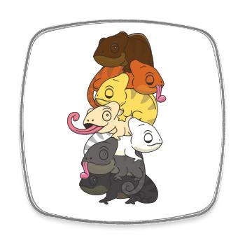 Bear Brotherhood Flag Pride LGBTQ Chameleon Bunch - Magnet carré - blanc - Devant