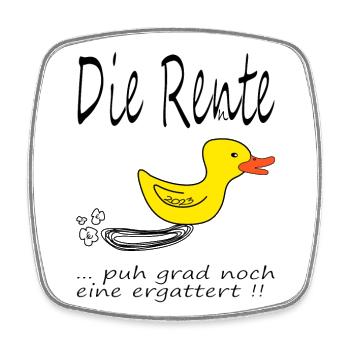 rEnte 2023 - Viereckiger Kühlschrankmagnet - Weiß - Vorne