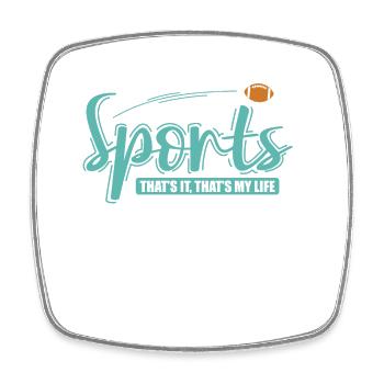 Sports that's it, that's my Life Amerika - Viereckiger Kühlschrankmagnet - Weiß - Vorne
