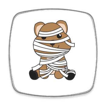 Quokka Mumie Quokkas Happy Halloween - Viereckiger Kühlschrankmagnet - Weiß - Vorne