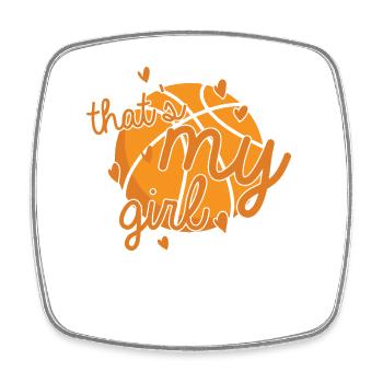 C’est My Girl Basketball America USA - Magnet carré - blanc - Devant
