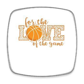 For the Love of the Game Basketball America - Square fridge magnet - white - Front