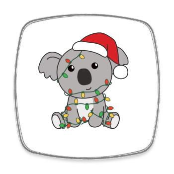 Koala Christmas Winter Animals Koalas - Square fridge magnet - white - Front