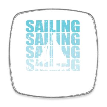 Voile Voilier Sports nautiques Hobby - Magnet carré - blanc - Devant
