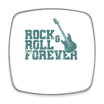 Rock and Roll Forever Musik Genre Gitarre - Viereckiger Kühlschrankmagnet - Weiß - Vorne