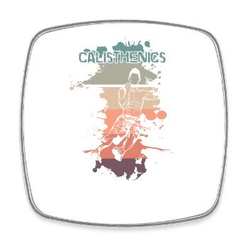 Calisthenics Sport Workout Body Fitness - Magnet carré - blanc - Devant