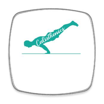 Handstand Calisthenics Fitness Workout - Viereckiger Kühlschrankmagnet - Weiß - Vorne