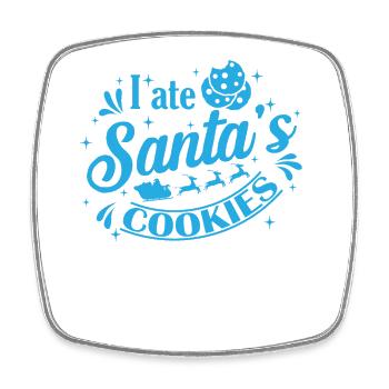 J’ai mangé les biscuits du Père Noël de la famille - Magnet carré - blanc - Devant