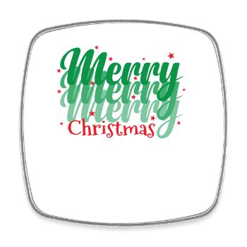 Merry Christmas Weihnachten Xmas - Square fridge magnet - white - Front