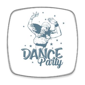 Dance Party Celebrations Dance Music Friends - Square fridge magnet - white - Front