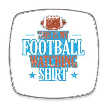 Voici mon football en regardant Design USA - Magnet carré - blanc - Devant