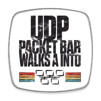 La barre de paquets UDP entre dans - Magnet carré - blanc - Devant