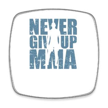 Never Give up in MMA Mixed Martial Arts - Viereckiger Kühlschrankmagnet - Weiß - Vorne