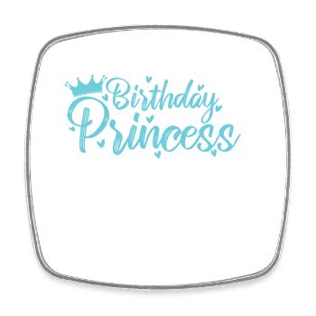 Birthday Princess Party Mädchen - Viereckiger Kühlschrankmagnet - Weiß - Vorne