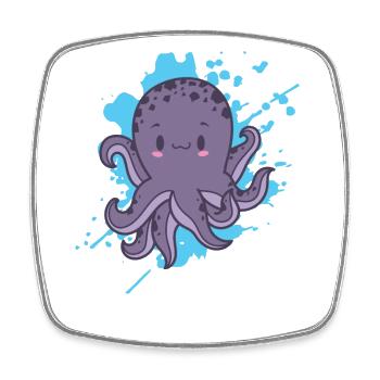 Octopus Octopus in Kawaii style animal Japan - Square fridge magnet - white - Front