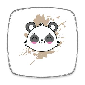 Waschbär Katze im Kawaii Stil Tier Japan - Viereckiger Kühlschrankmagnet - Weiß - Vorne