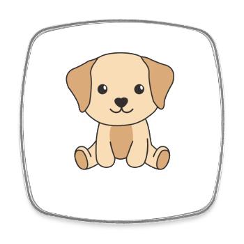 Labrador cute dogs funny Labrador - Square fridge magnet - white - Front