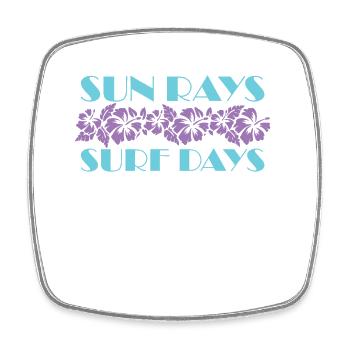 Rayons du soleil Surf Days Surf Sport Wind - Magnet carré - blanc - Devant