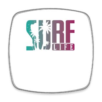 Surf Life Surf Sports nautiques Vent - Magnet carré - blanc - Devant