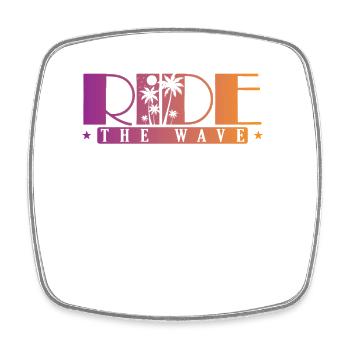 Ride the Wave surf Sports nautiques Vent - Magnet carré - blanc - Devant