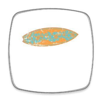 Planche de surf Surf Sports nautiques Vent - Magnet carré - blanc - Devant
